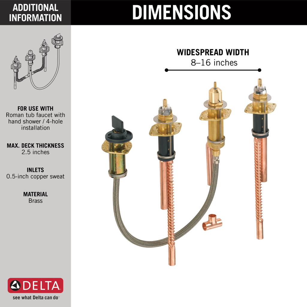 Delta Other: Two Handle Flexible Mount With Hand Shower