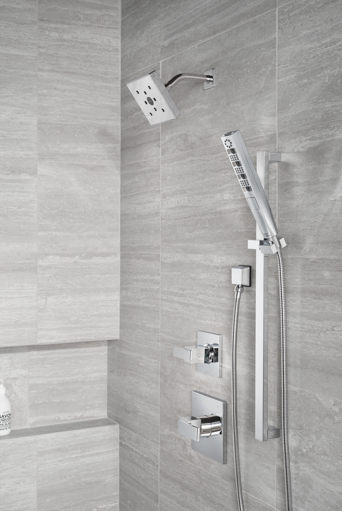 Delta Universal Showering Components: Square Wall Elbow For Hand Shower - Lumicoat® Chrome