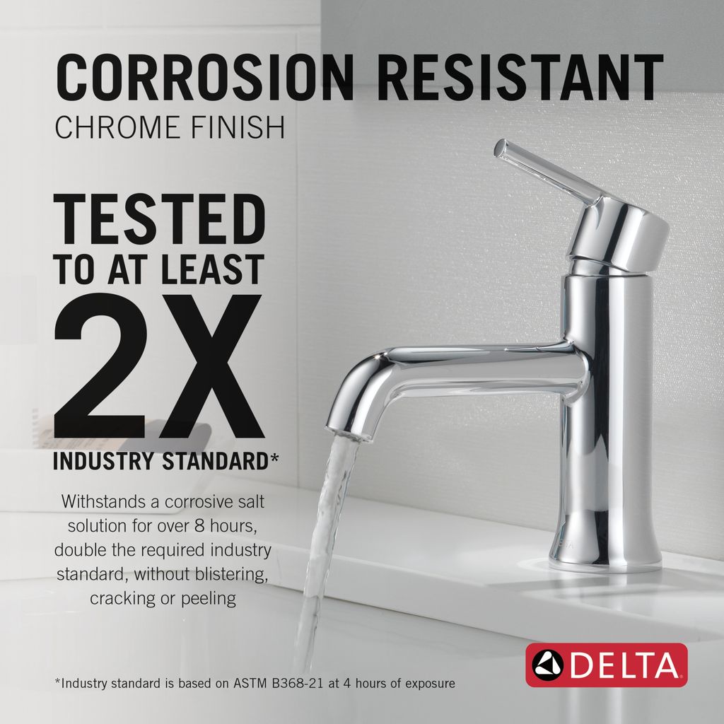 Delta Trinsic®: Single Handle Bathroom Faucet - Single Handle Lever - Chrome