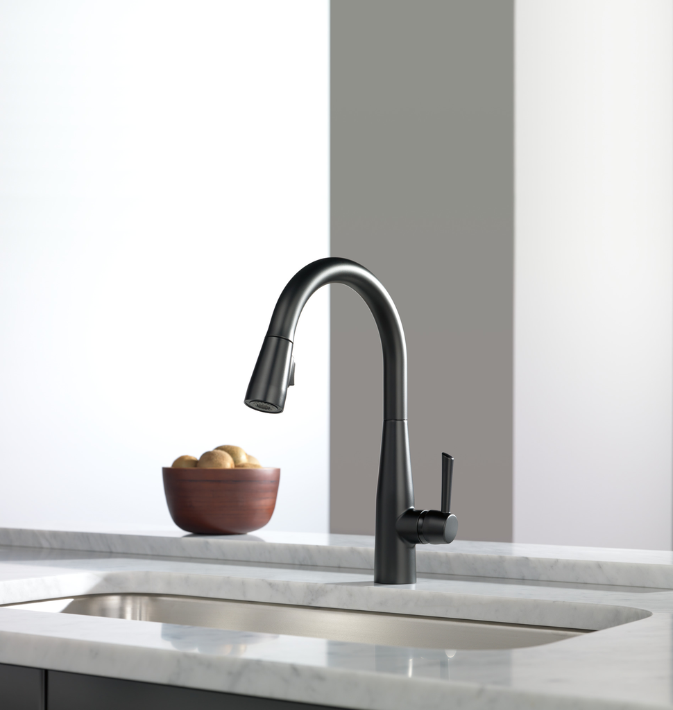 Delta Essa®: Single Handle Pull-Down Kitchen Faucet - Single Handle Lever - Matte Black