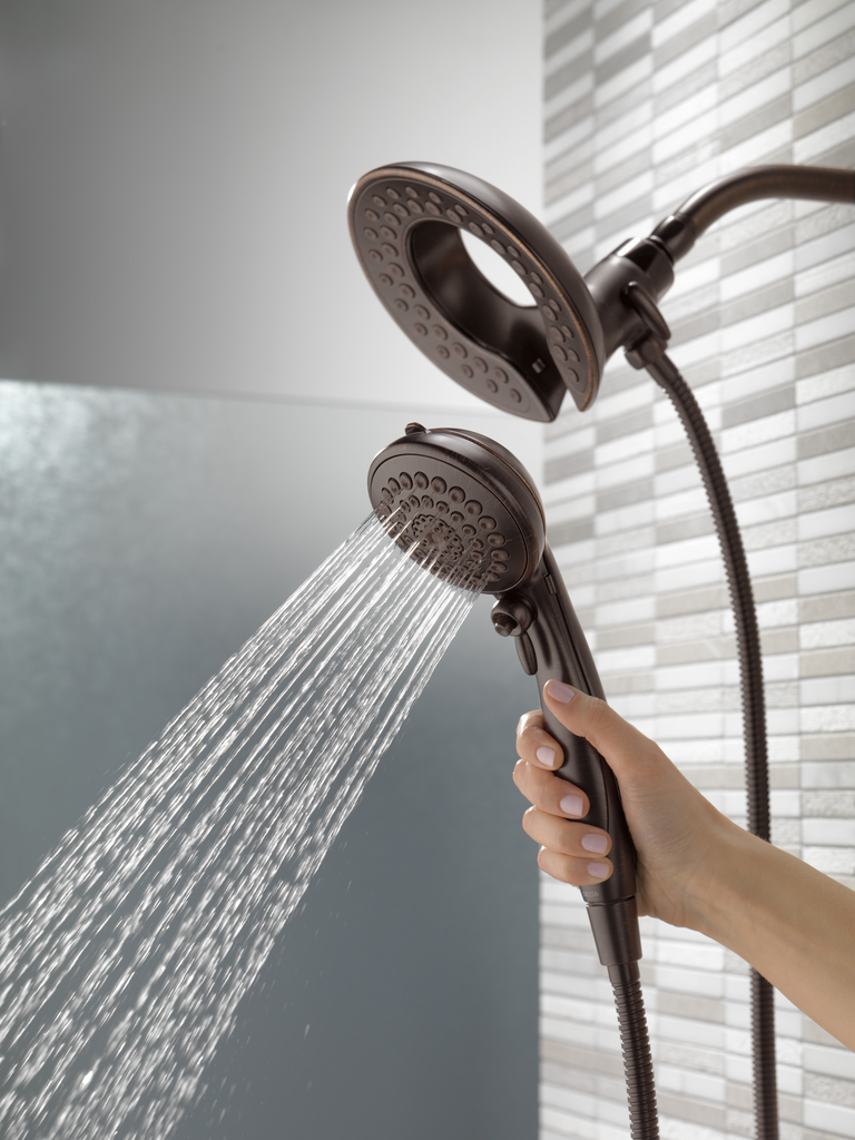 Delta Universal Showering Components: In2Ition® 5-Setting Two-In-One Shower - Venetian Bronze