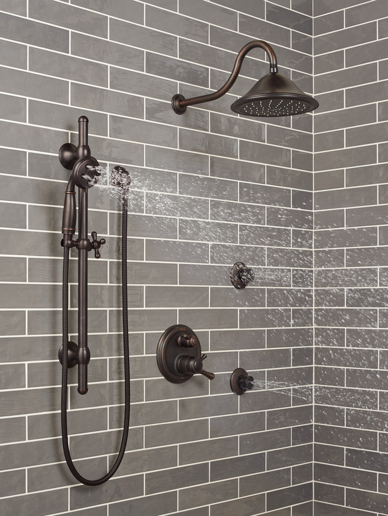 Delta Universal Showering Components: Single-Setting Raincan Shower Head - Venetian Bronze