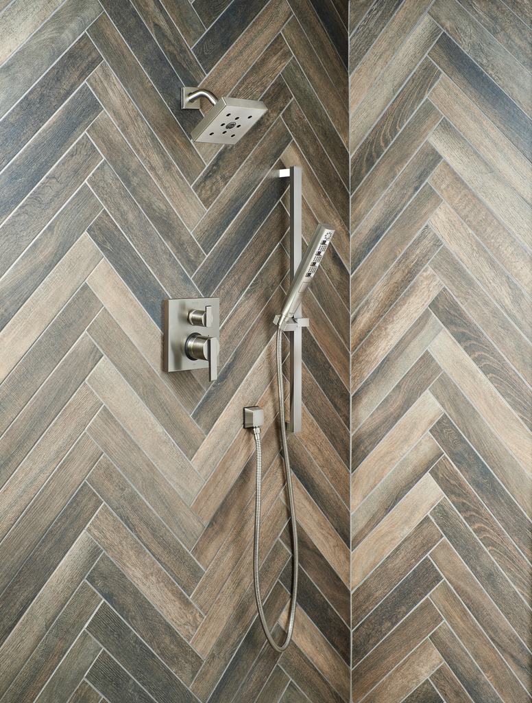 Delta Universal Showering Components: Square Wall Elbow For Hand Shower - Stainless