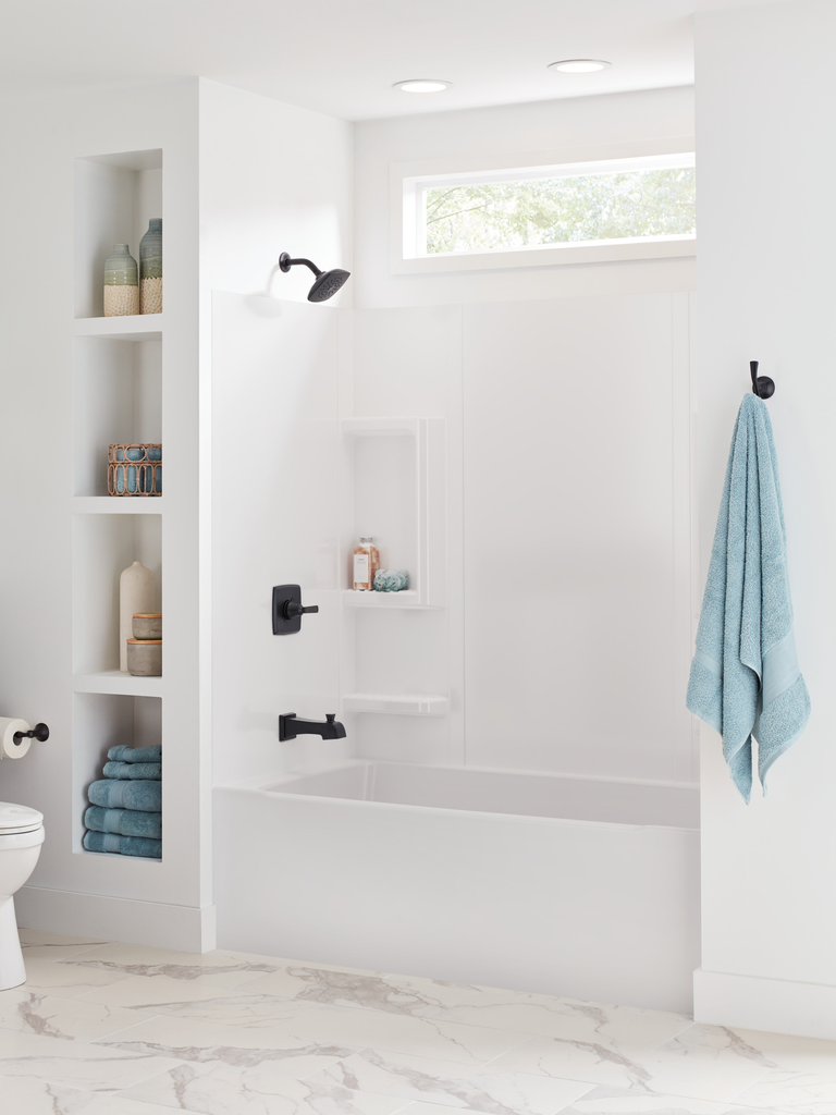 Delta Ashlyn®: Monitor® 14 Series Tub And Shower Trim - Single Handle Lever - Matte Black
