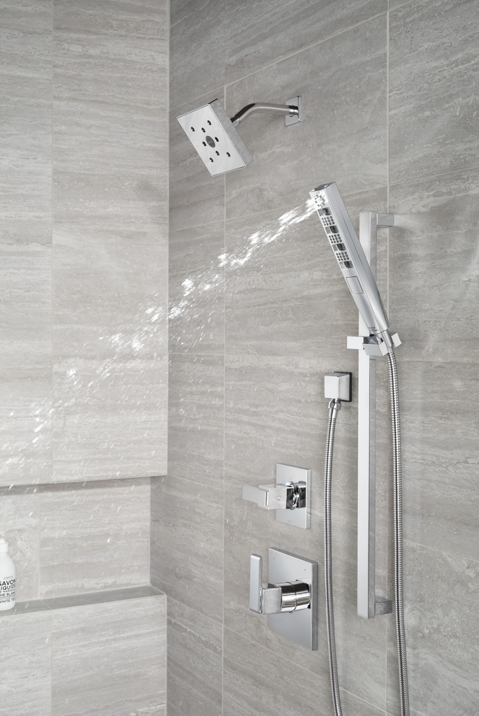 Delta Universal Showering Components: Square Wall Elbow For Hand Shower - Lumicoat® Chrome