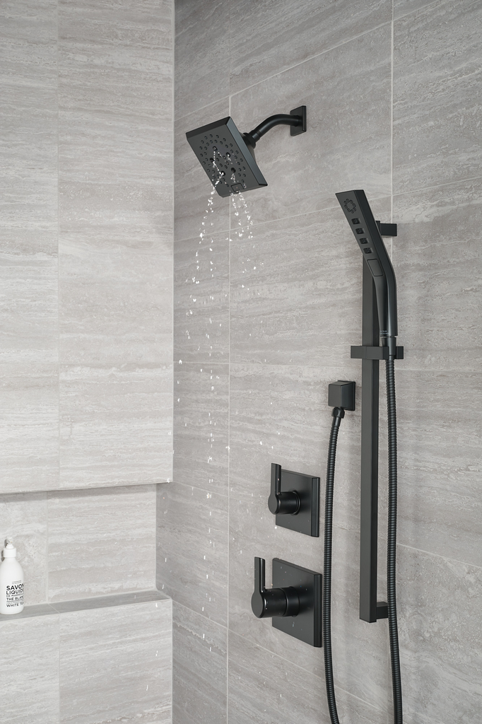 Delta Universal Showering Components: Square Wall Elbow For Hand Shower - Matte Black