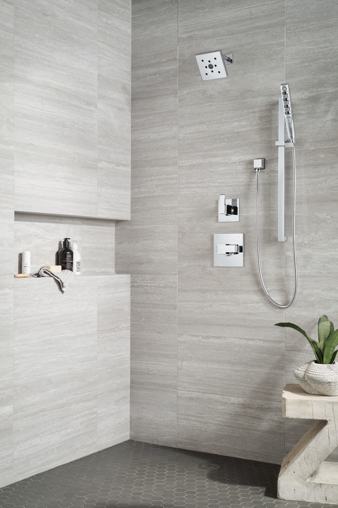 Delta Universal Showering Components: Square Wall Elbow For Hand Shower - Lumicoat® Chrome