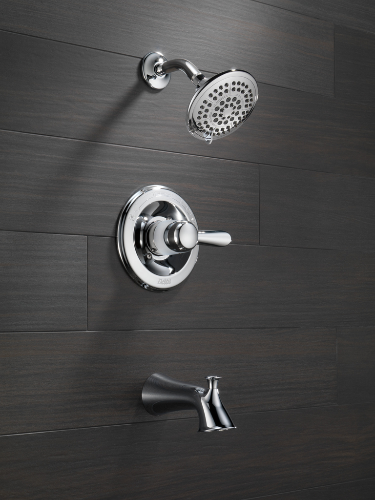 Delta Lahara®: Monitor® 14 Series Tub & Shower Trim - Single Handle Lever - Chrome