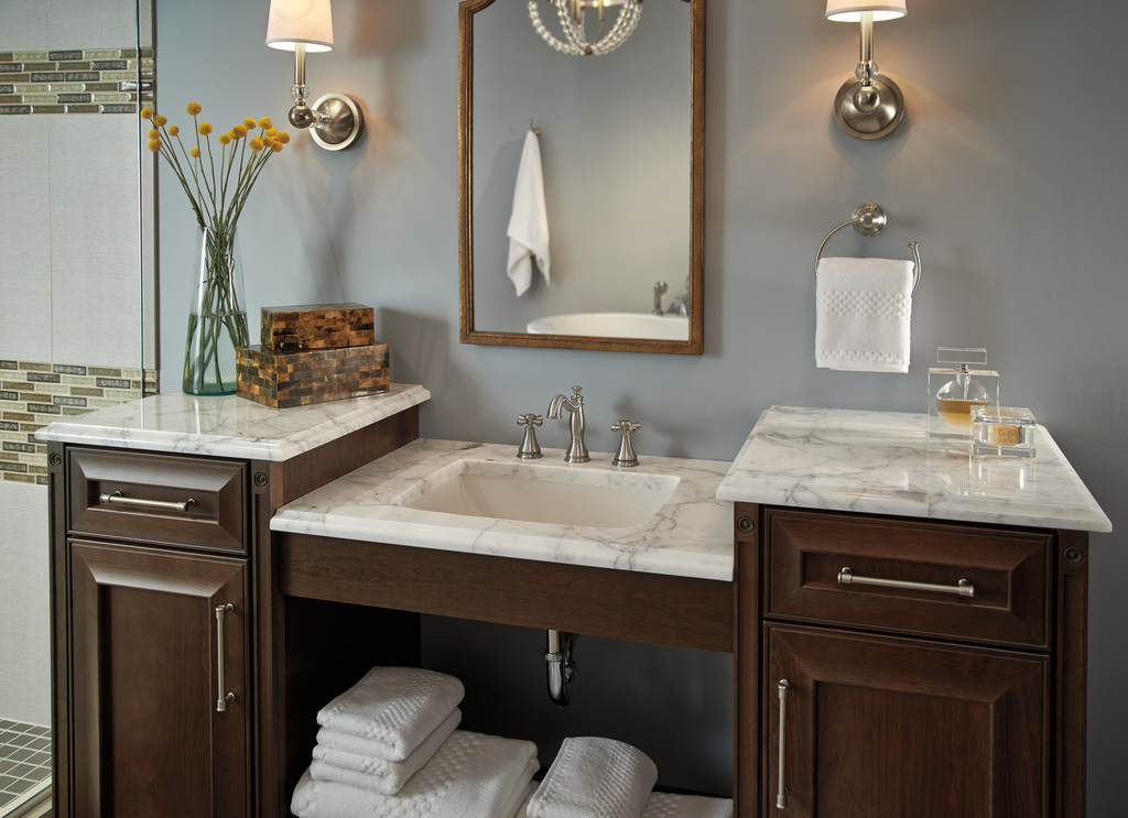 Delta Cassidy®: Two Handle Widespread Bathroom Faucet - Less Handles - Two Handle LHP - Stainless