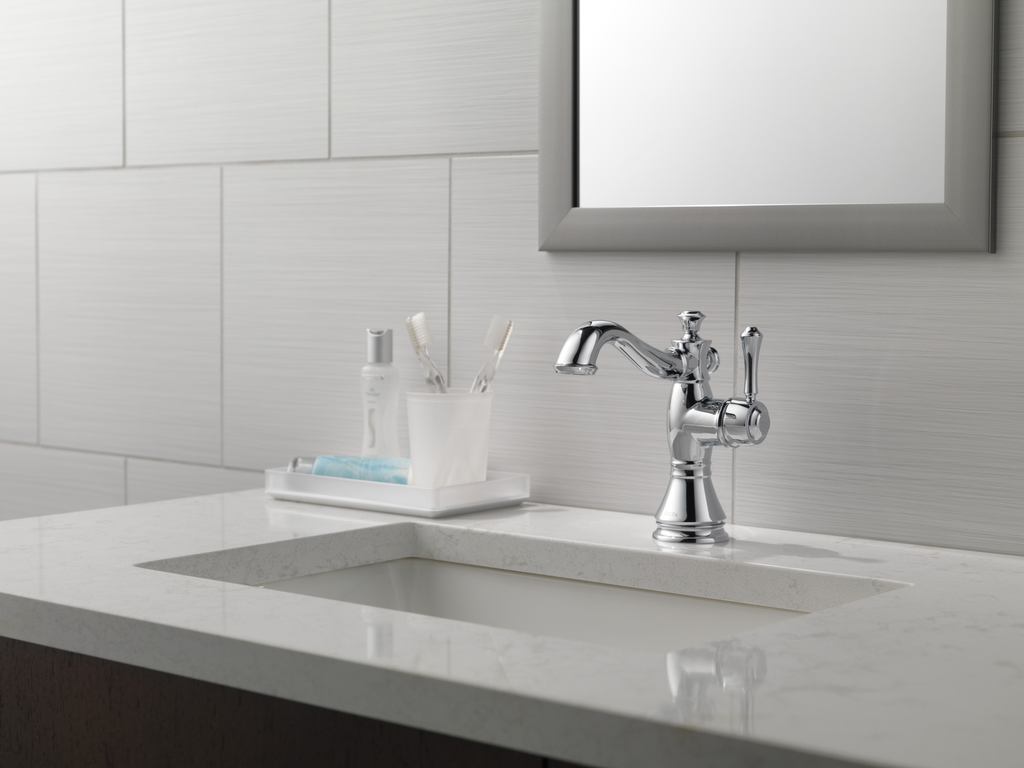Delta Cassidy®: Single Handle Bathroom Faucet - Single Handle Lever - Chrome