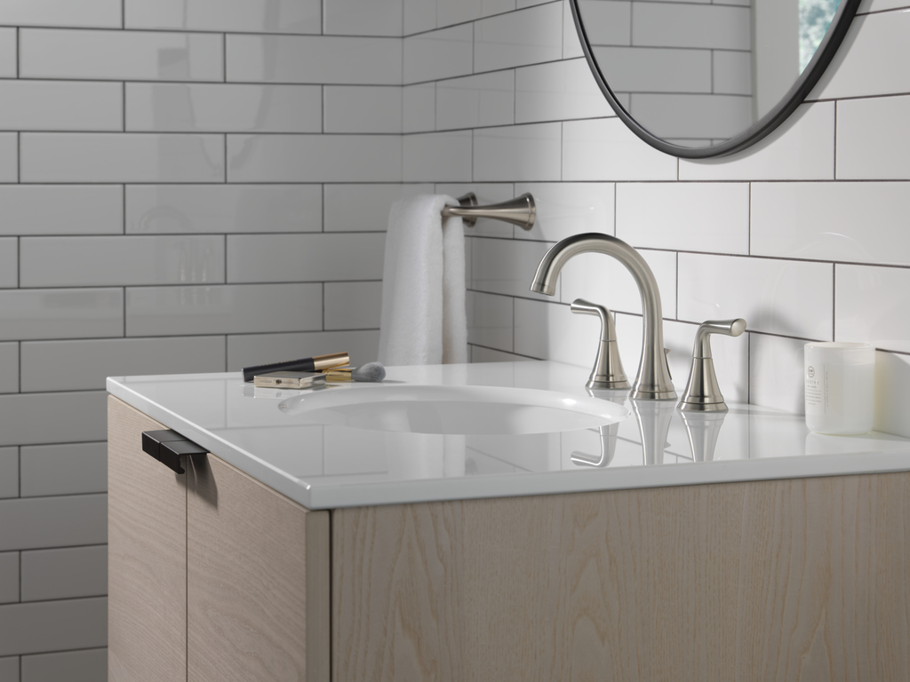 Delta Kayra®: Two Handle Widespread Bathroom Faucet - Two Handle Lever - Stainless