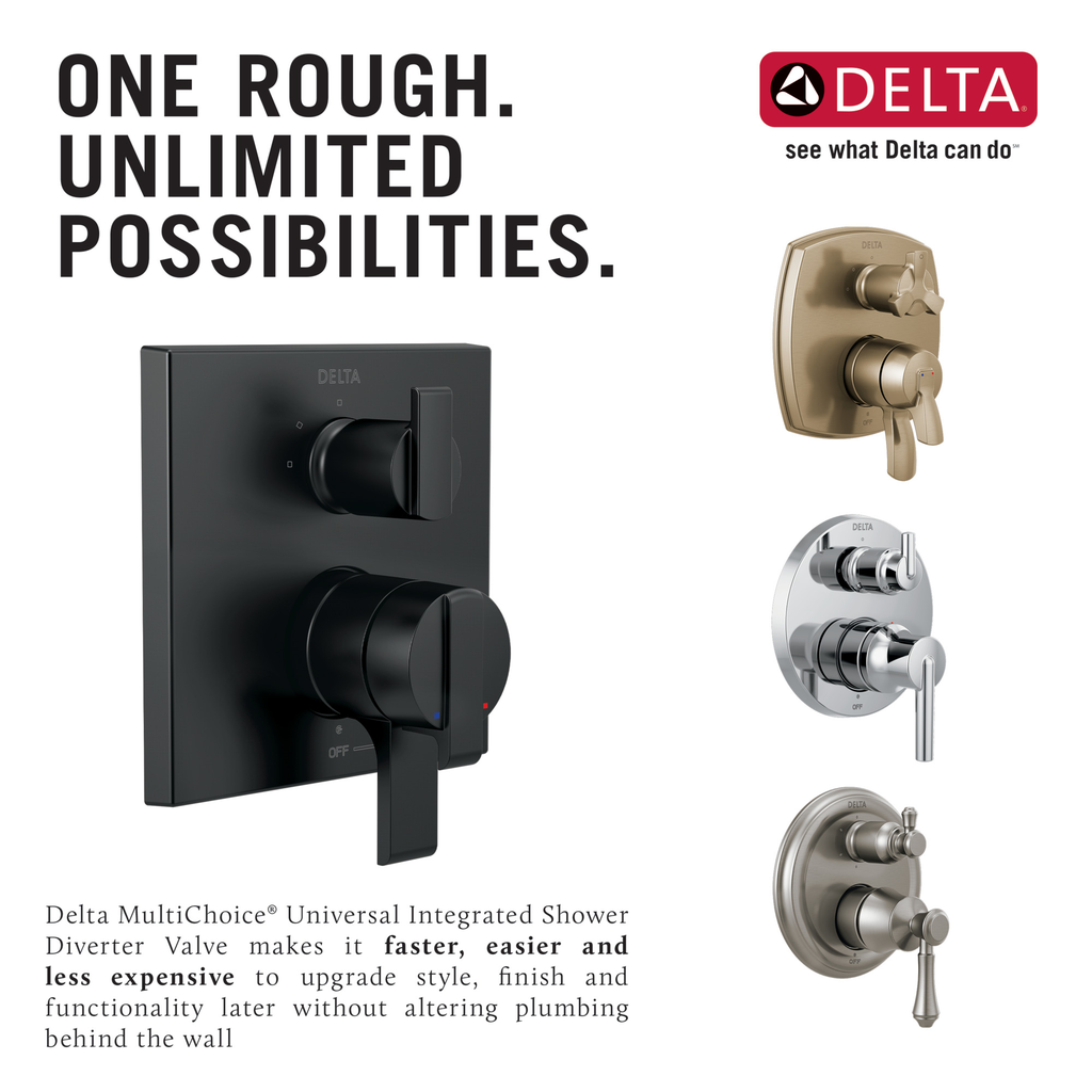 Delta Other: Multichoice® Universal Integrated Shower Diverter Rough Universal Inlets / Outlets