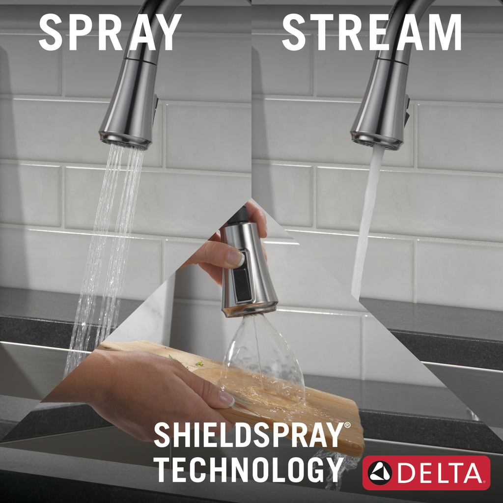 Delta Coranto®: Single Handle Pull-Down Kitchen Faucet - Single Handle Lever - Matte Black