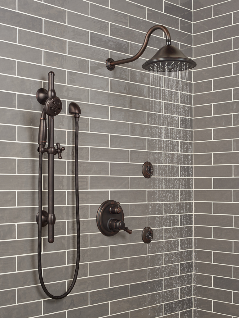 Delta Universal Showering Components: Single-Setting Raincan Shower Head - Venetian Bronze