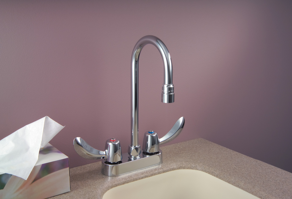 Commercial 27C4 / 27C5 / 27C6: Two Handle 4 In Deck-Mount Faucet - Two Handle Blade - 5.05 pounds - Chrome
