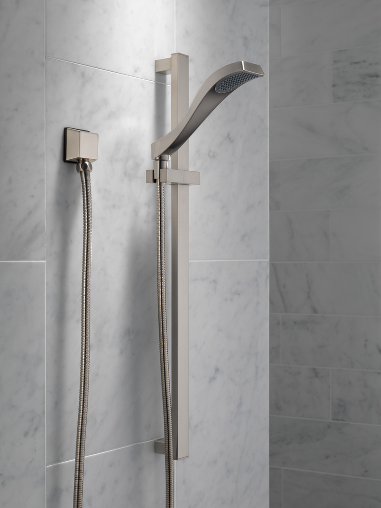 Delta Universal Showering Components: Square Wall Elbow For Hand Shower - Stainless