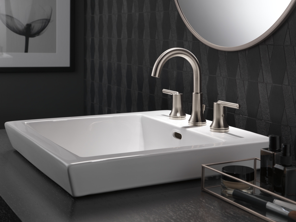 Delta Trinsic®: Two Handle Widespread Bathroom Faucet - Two Handle Lever - Stainless