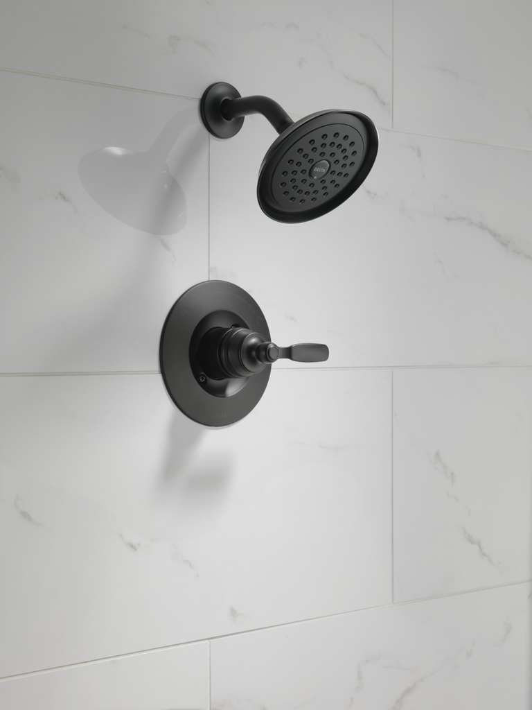 Delta Woodhurst™: Shower Trim - Single Handle Lever - Matte Black