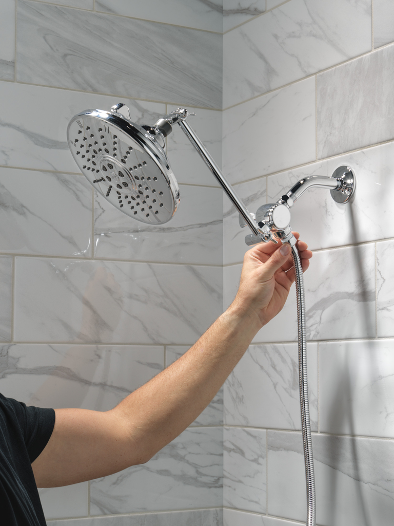 Delta Universal Showering Components: 3-Way Shower Arm Diverter For Hand Shower - Chrome