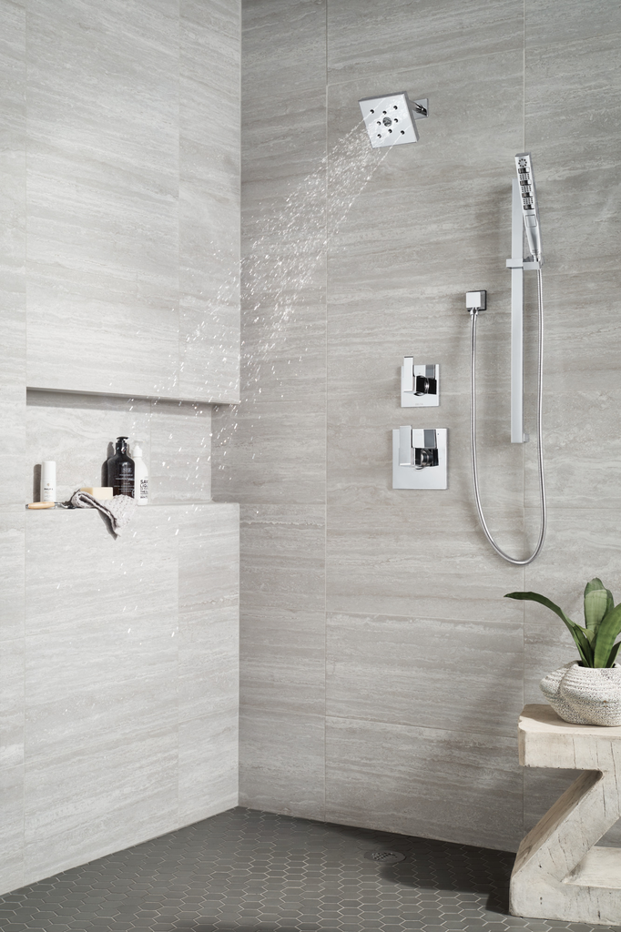 Delta Universal Showering Components: Square Wall Elbow For Hand Shower - Lumicoat® Chrome