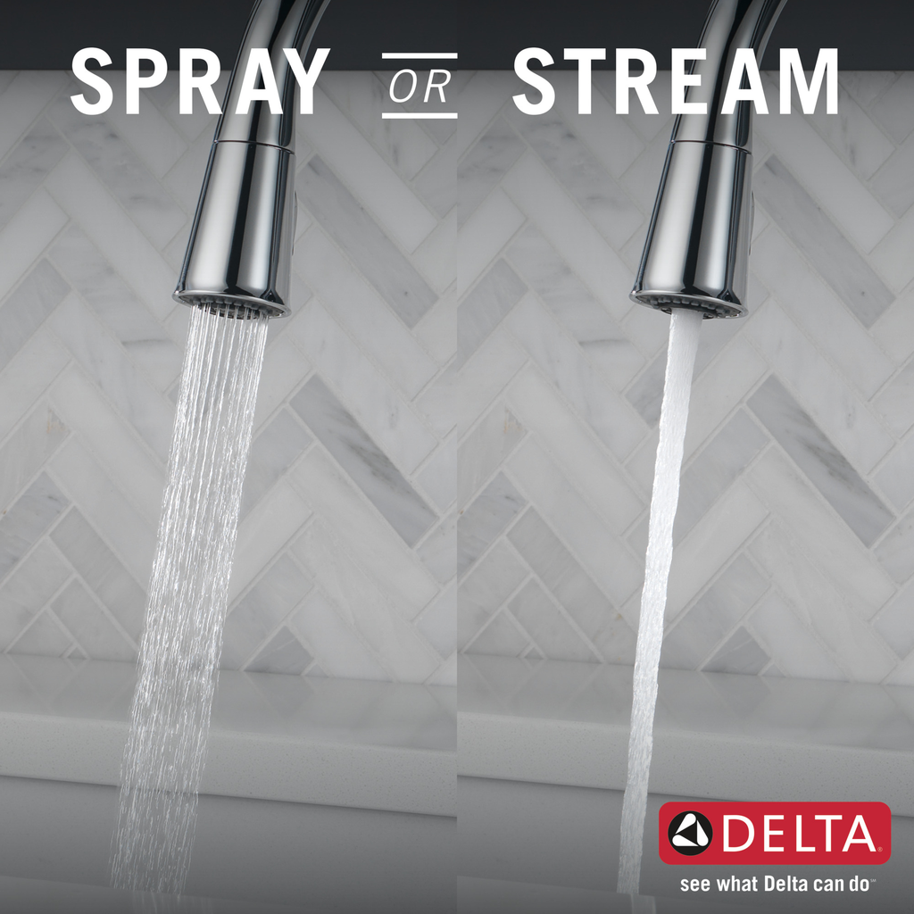 Delta Westville®: Single Handle Pull-Down Kitchen Faucet - Single Handle Lever - Chrome