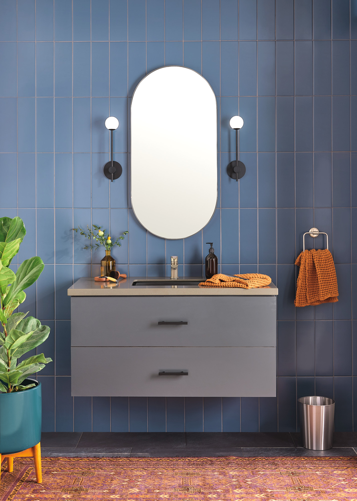 Peerless Flute™: Single Top Handle Lavatory Faucet - Single Handle Lever - Brushed Nickel