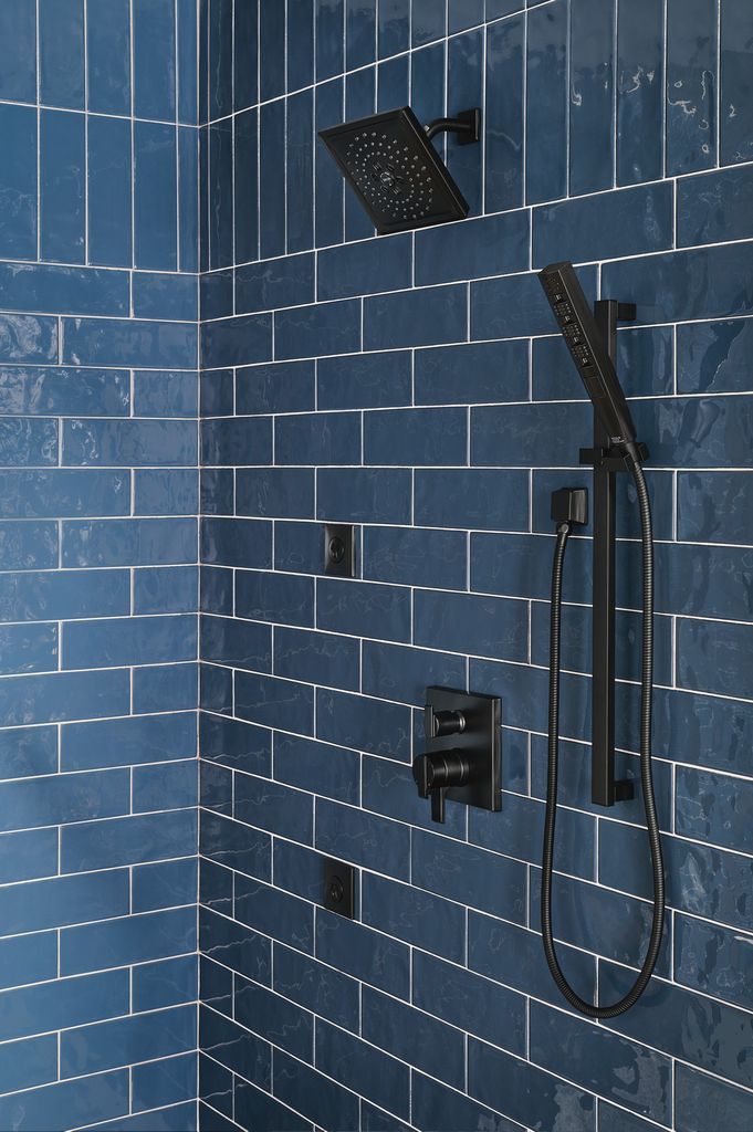 Delta Universal Showering Components: Square Wall Elbow For Hand Shower - Matte Black