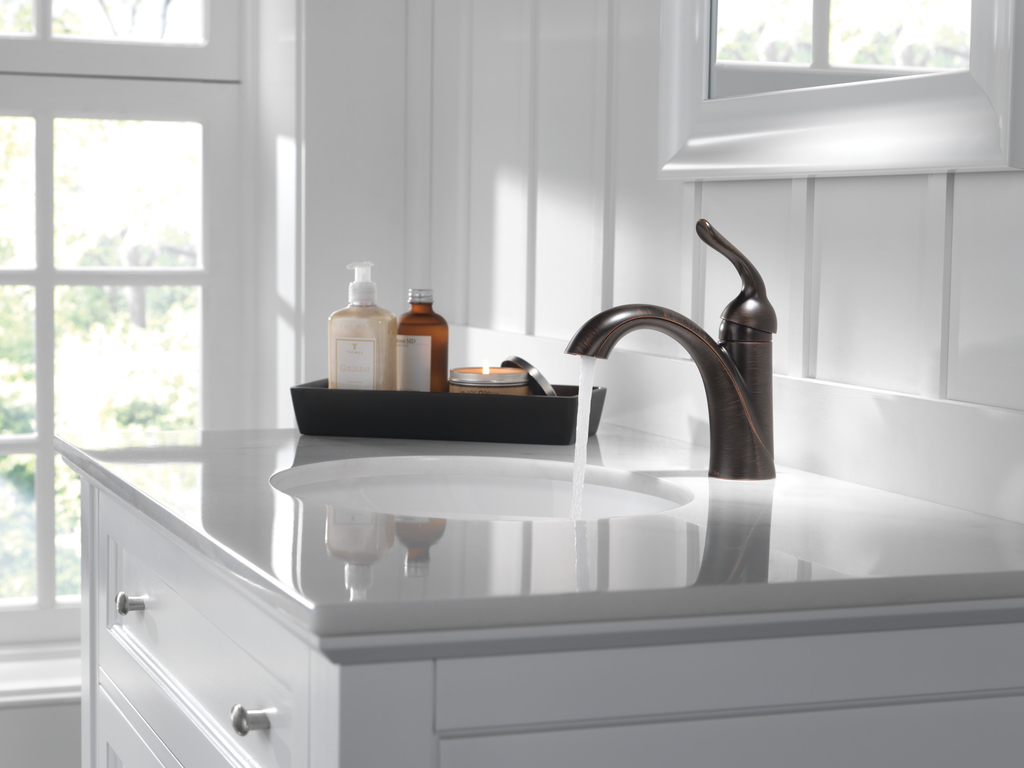 Delta Lahara®: Single Handle Bathroom Faucet - Single Handle Lever - Venetian Bronze