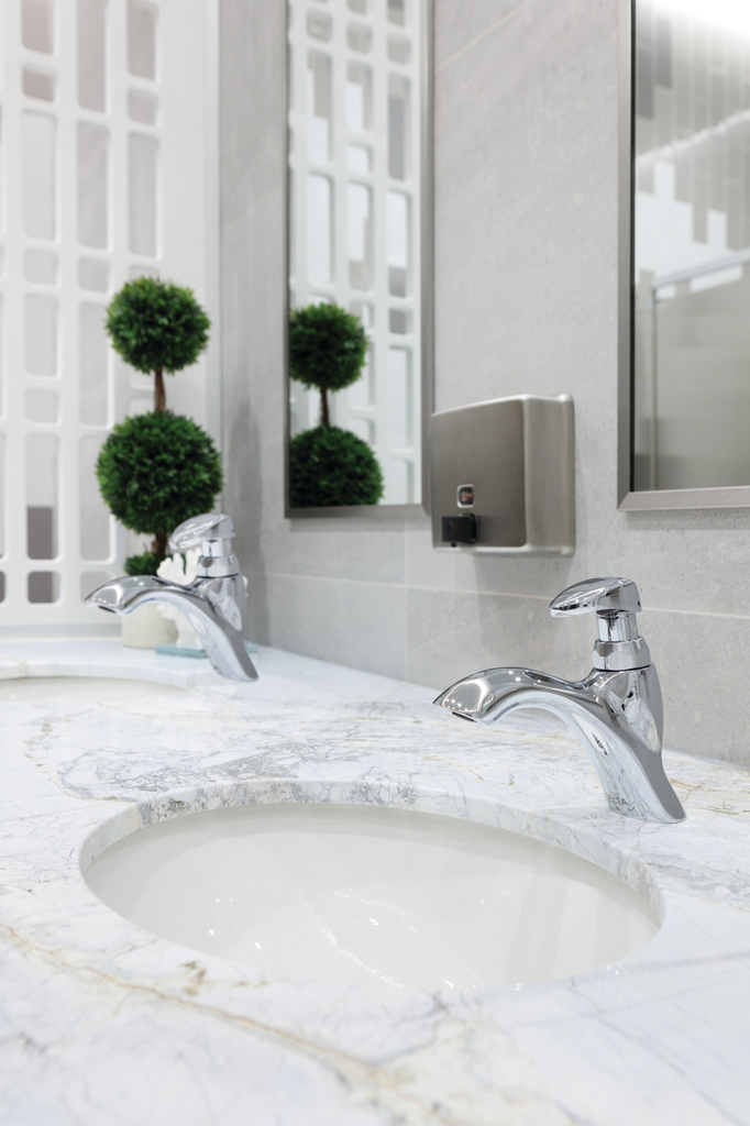 Commercial 87T: Single Hole Metering Slow-Close Bathroom Faucet - Single Handle Lever - Chrome