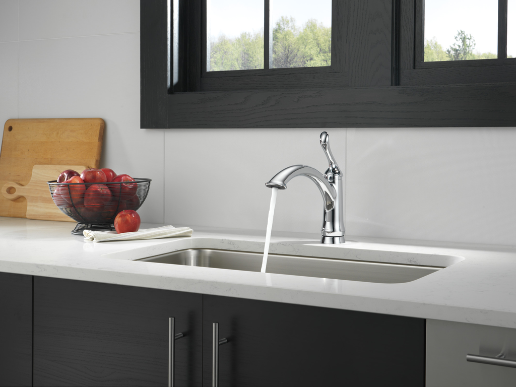 Delta Linden™: Single Handle Kitchen Faucet - Single Handle Lever - Chrome