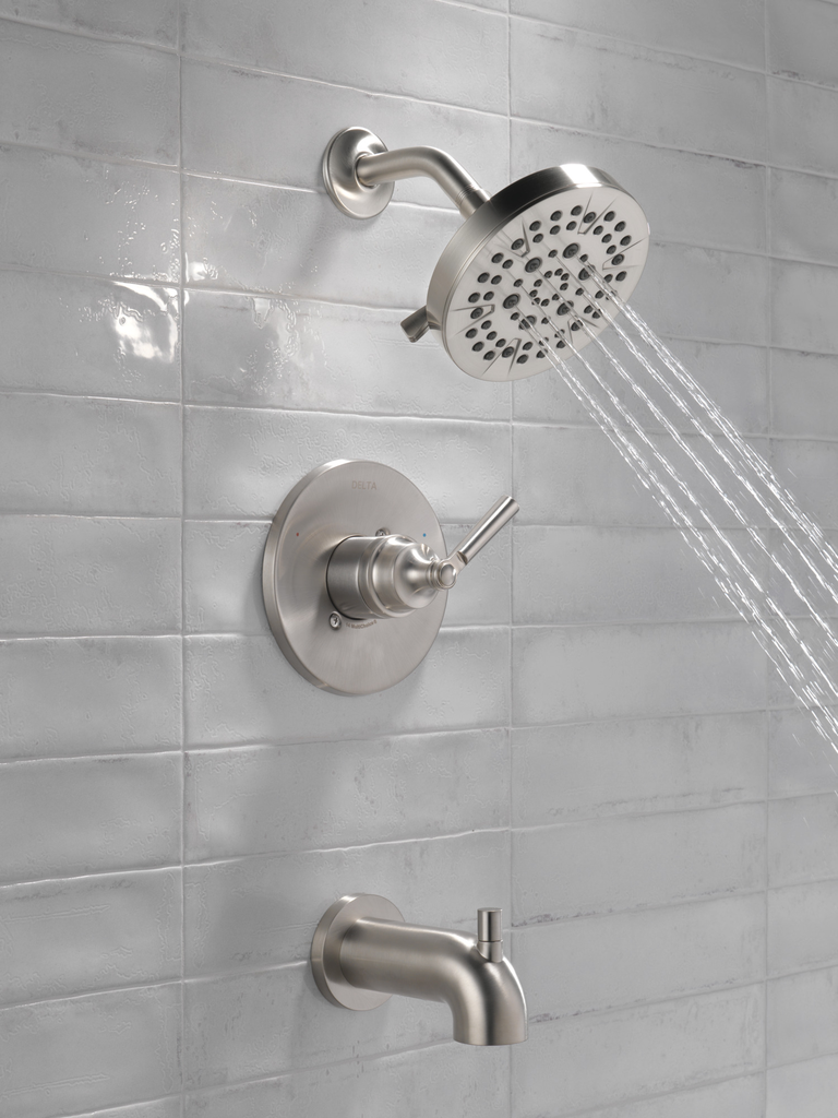 Delta Saylor™: Monitor® 14 Series Tub & Shower Trim - Single Handle Lever - Stainless