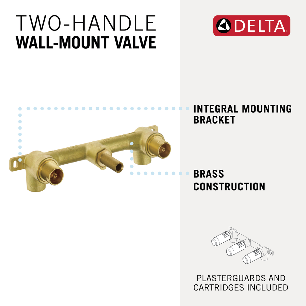 Delta Ara®: Two Handle Wall Mount Rough