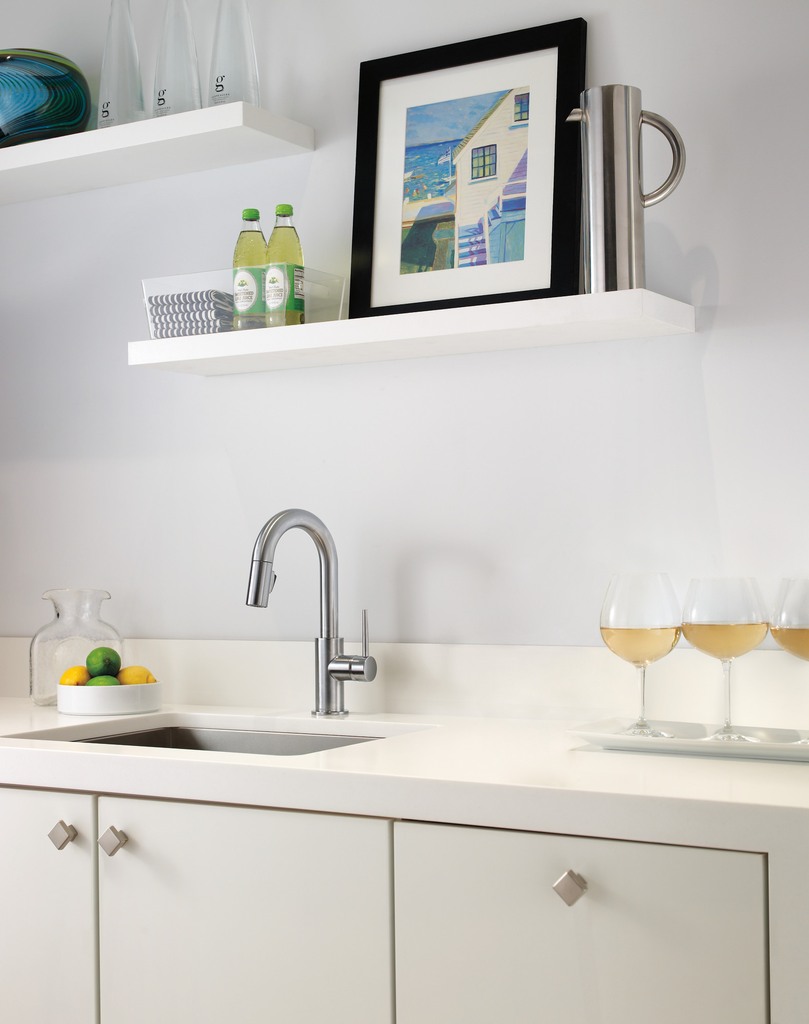 Delta Trinsic®: Single Handle Pull-Down Bar / Prep Faucet - Single Handle Lever - Arctic Stainless