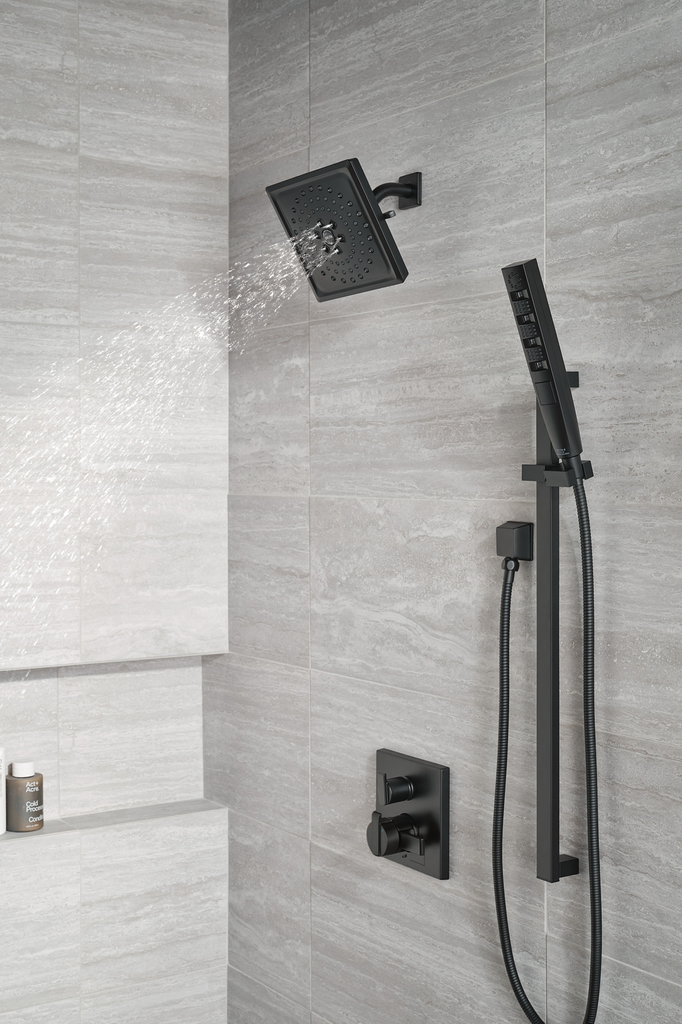 Delta Universal Showering Components: Square Wall Elbow For Hand Shower - Matte Black