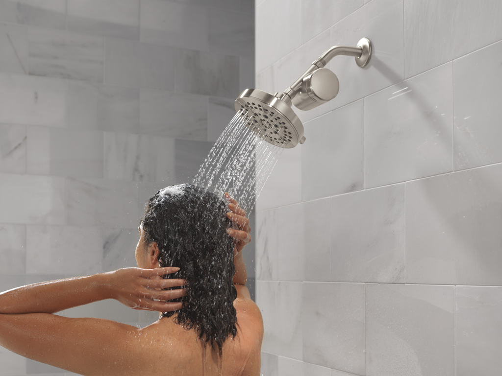 Delta Universal Showering Components: 5-Setting Showerhead - Stainless