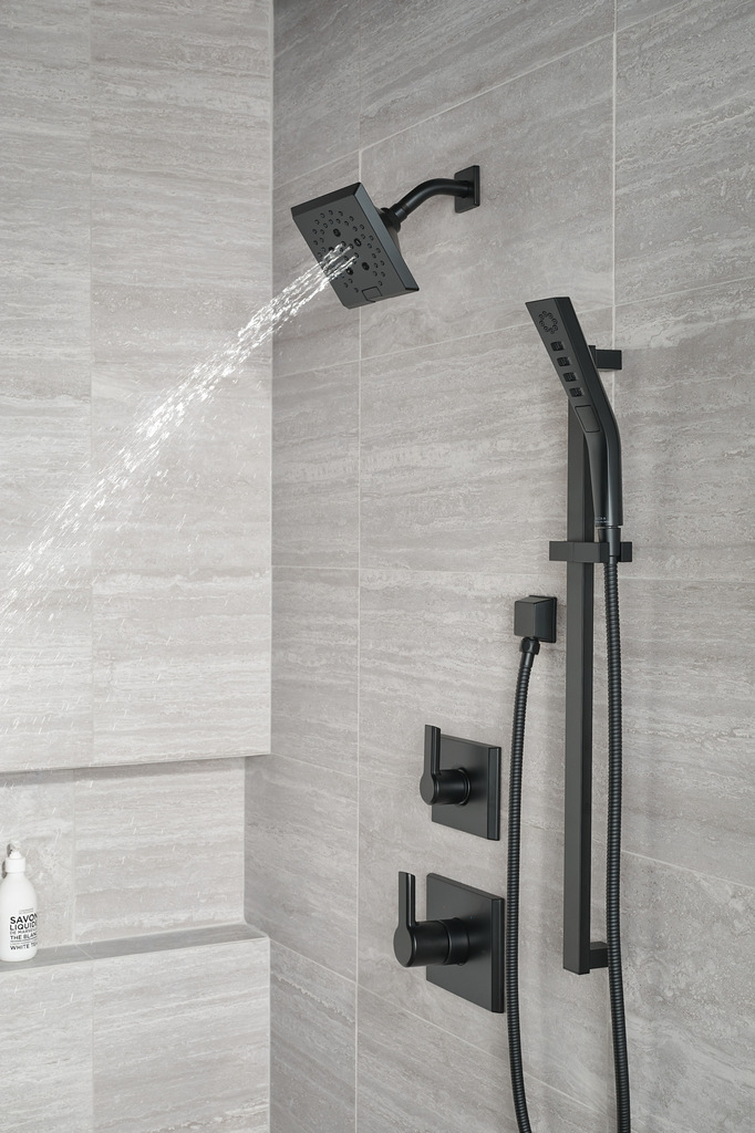 Delta Universal Showering Components: Square Wall Elbow For Hand Shower - Matte Black