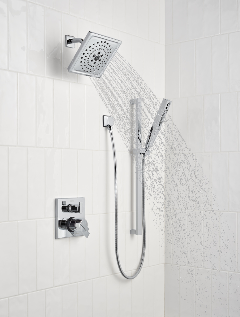 Delta Universal Showering Components: Square Wall Elbow For Hand Shower - Lumicoat® Chrome