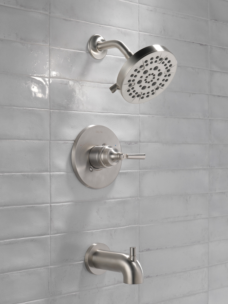 Delta Saylor™: Monitor® 14 Series Tub & Shower Trim - Single Handle Lever - Stainless