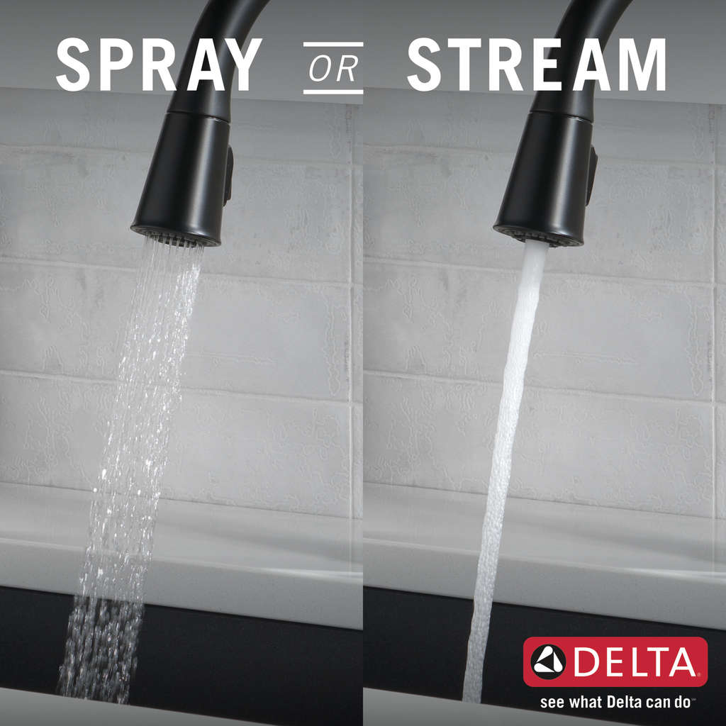 Delta Westville®: Single Handle Pull-Down Kitchen Faucet - Single Handle Lever - Matte Black