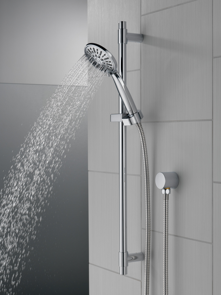 Delta Universal Showering Components: Hand Shower 1.75 Gpm W/Slide Bar 4S - Chrome