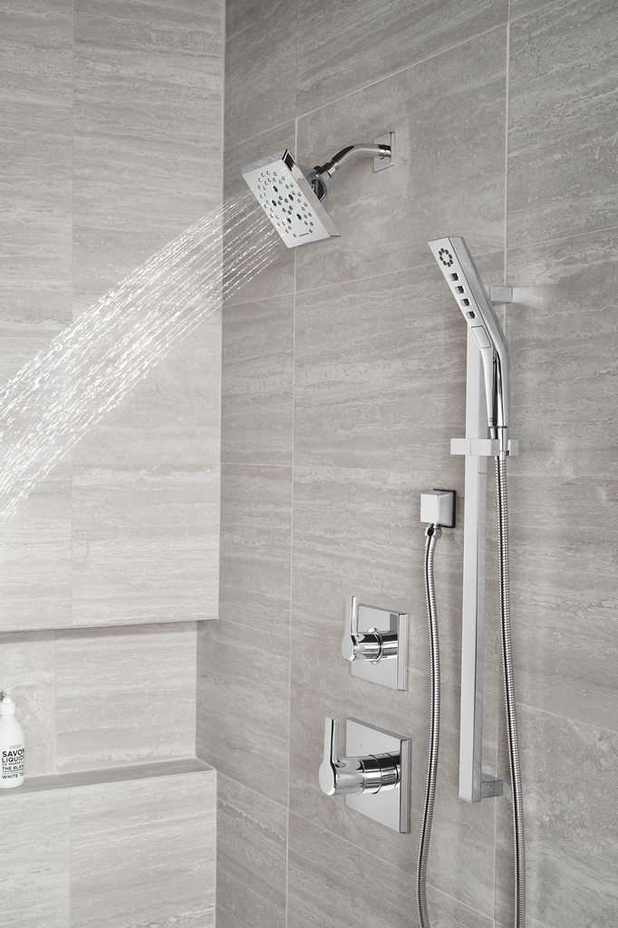 Delta Universal Showering Components: Square Wall Elbow For Hand Shower - Lumicoat® Chrome