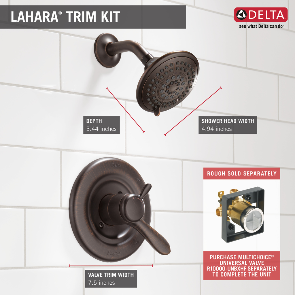 Delta Lahara®: Monitor® 17 Series Shower Trim - Single Handle Lever - Chrome