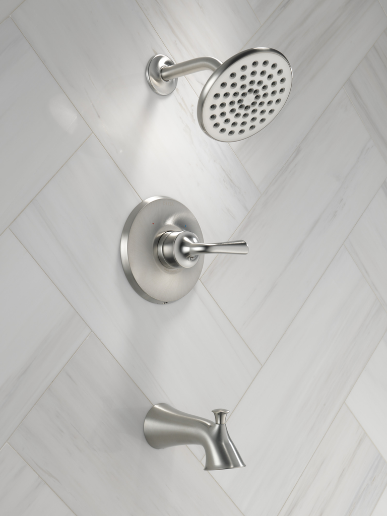 Delta Kayra®: Monitor 14 Series Tub & Shower Trim - Single Handle Lever - Stainless