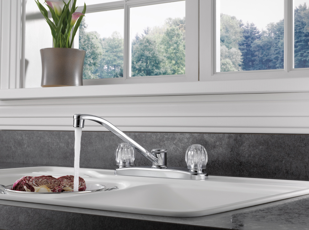 Peerless Core: Two Handle Kitchen Faucet - Two Handle Knob - Chrome
