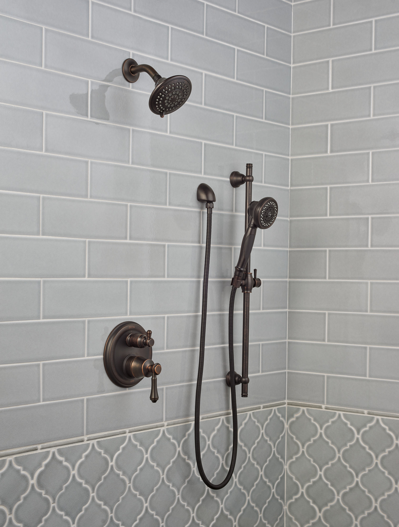 Delta Universal Showering Components: 5-Setting Raincan Shower Head - Venetian Bronze