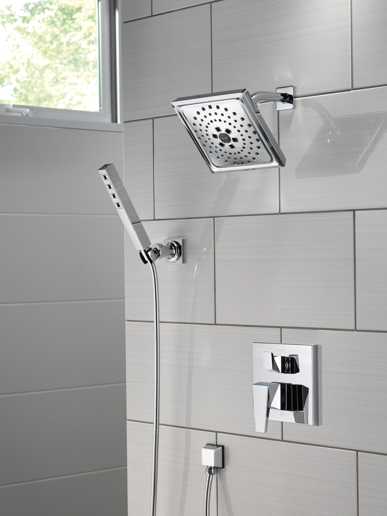 Delta Universal Showering Components: Square Wall Elbow For Hand Shower - Lumicoat® Chrome