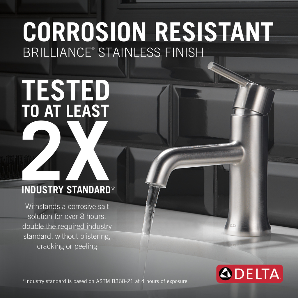 Delta Trinsic®: Single Handle Bathroom Faucet - Single Handle Lever - Stainless