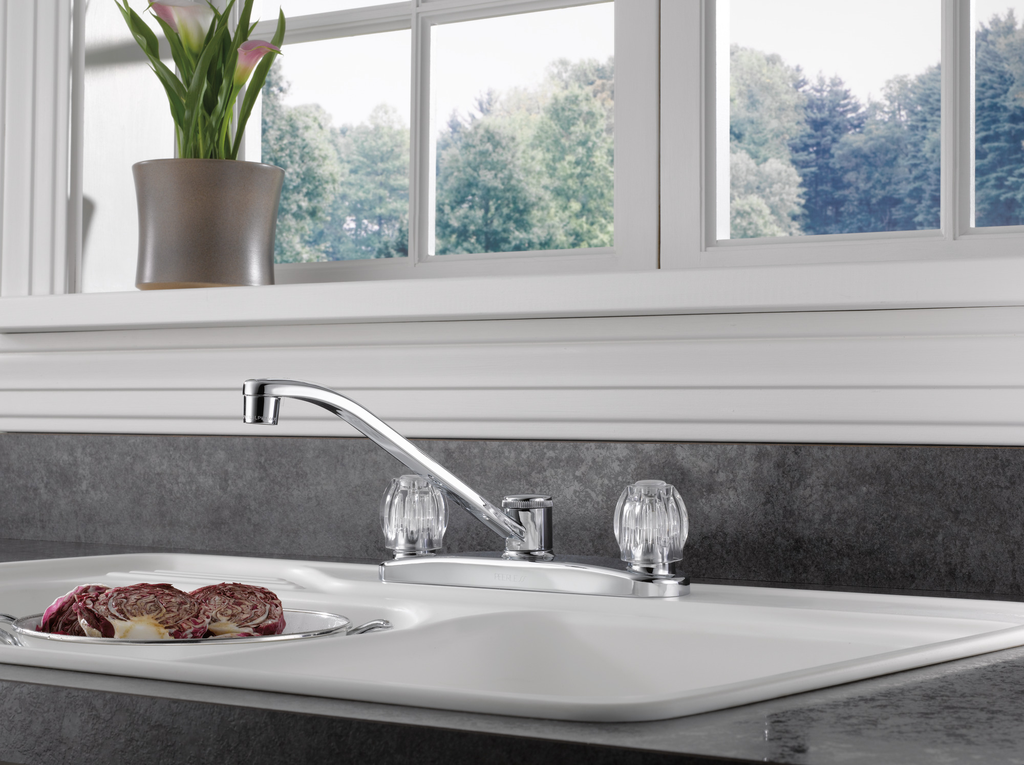 Peerless Core: Two Handle Kitchen Faucet - Two Handle Knob - Chrome