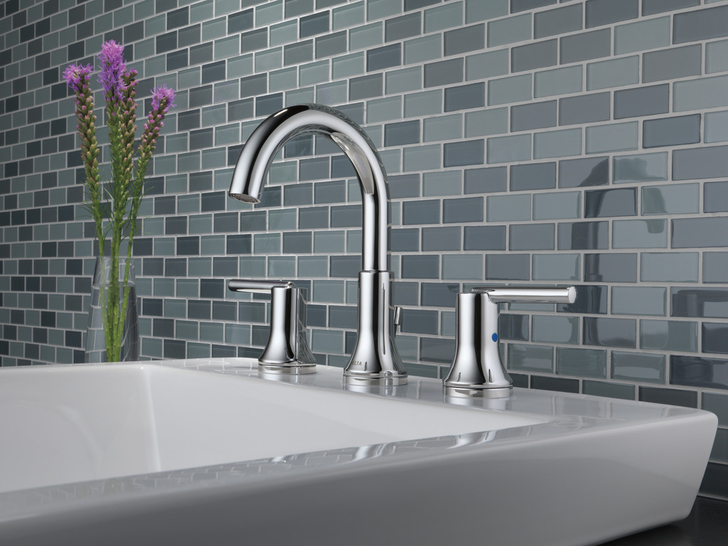Delta Trinsic®: Two Handle Widespread Bathroom Faucet - Two Handle Lever - Chrome