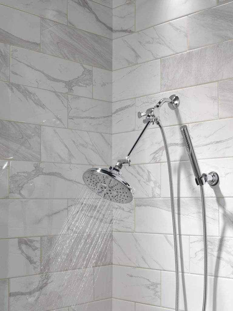 Delta Universal Showering Components: 3-Way Shower Arm Diverter For Hand Shower - Chrome